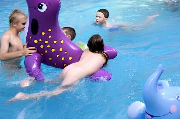 Indoor Waterside Day photo gallery - People come together in unity with nature to take off their clothes