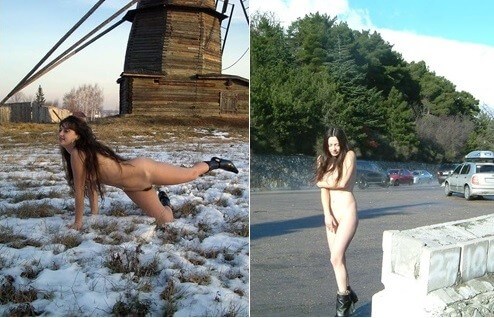 Beautiful Suntan Stretches-Winter Sport pics - The cult of nudity has not been forgotten