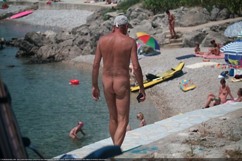 Nudist Shore Walking pics - Unrestricted freedom is a core value in nudism and naturism