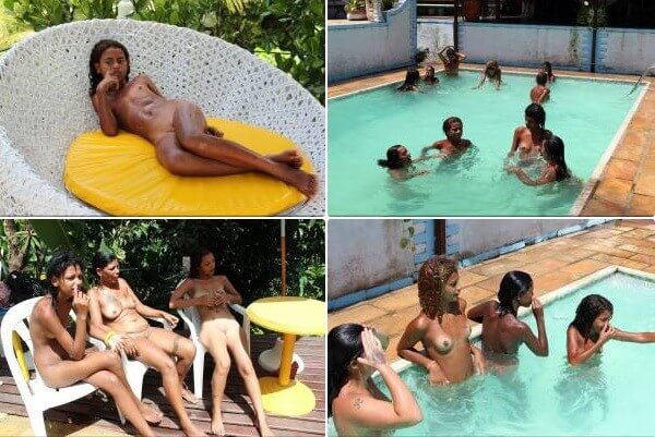 Brazil Pool Sunbath photos - Nudity is a natural part of life for some people on the planet