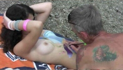 Body Art Nudist Beach 1 Full HD video - Naturism and nudism value openness of mind and body