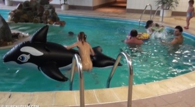 Naturism - Indoor dolphin ride Full HD upd - Benefits of naturist recreation and harmony with nature